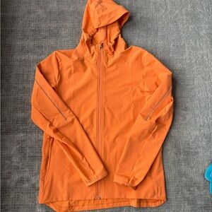 lululemon athletica Orange Hooded Windbreaker Jacket